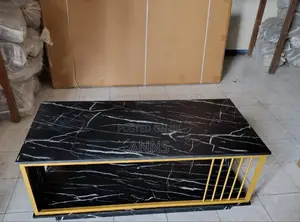 Executive Black Marble Coffee Table.