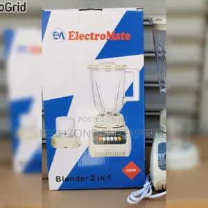 Electromate 2-in-1 Blender With Stainless Steel Blades 