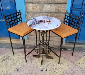 Bar Stools Set, a Unique High Table and 2 Chairs.