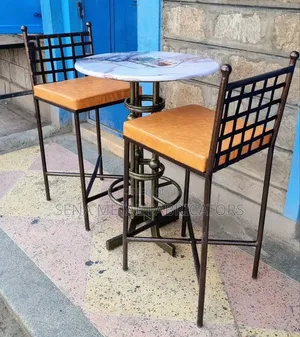Bar Stools Set, a Unique High Table and 2 Chairs.