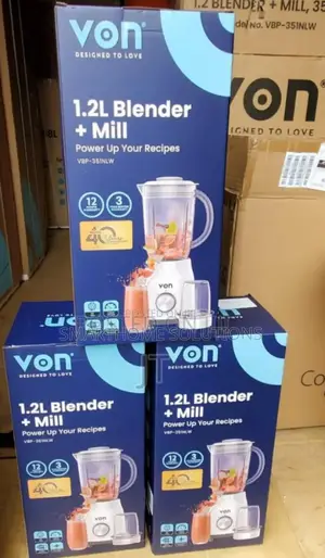 Pay On Delivery - Von 2in1 Blender. 1.2litres Jug Plus Mill