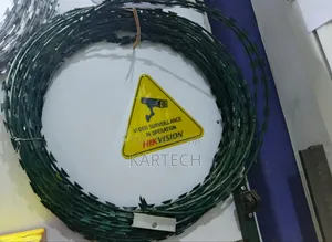 Green Razor Wire Roll – Outdoor Boundary Protection
