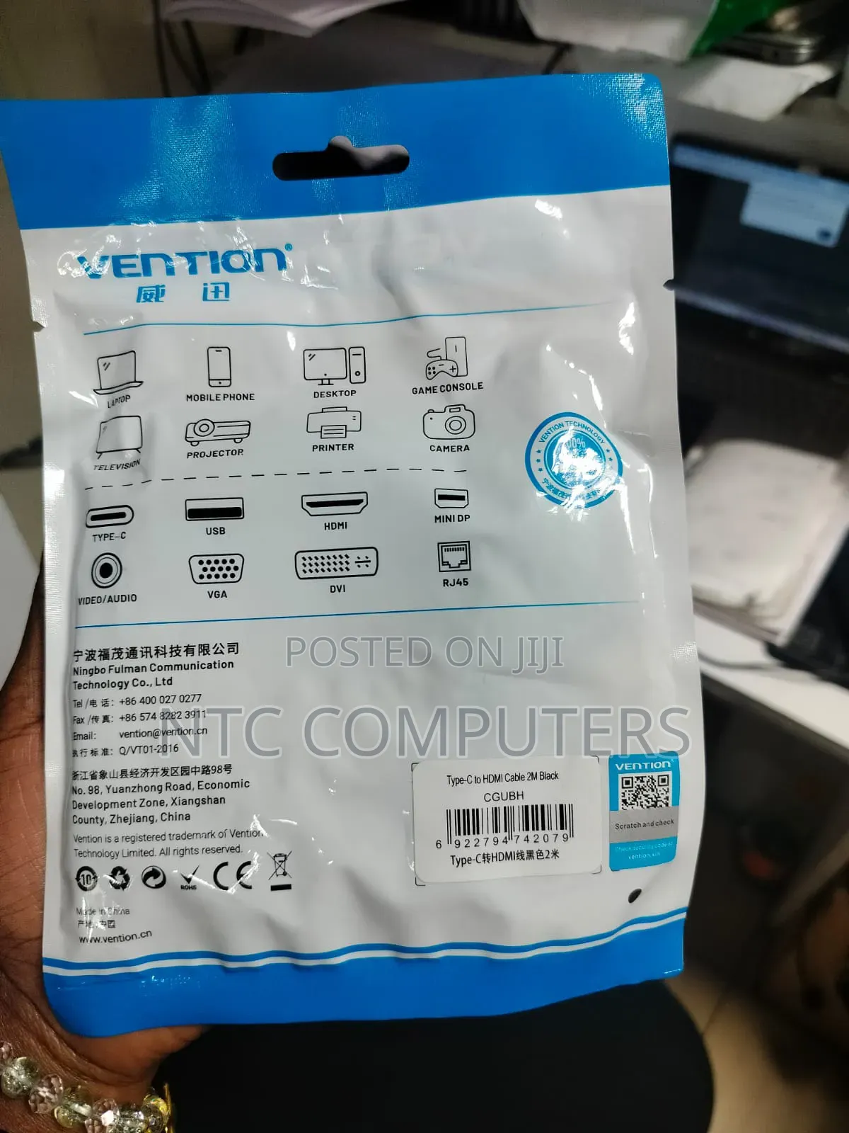 Vention Type-c To Hdmi Cable 2m Black