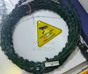 Green Razor Wire for Residential Industrial Security