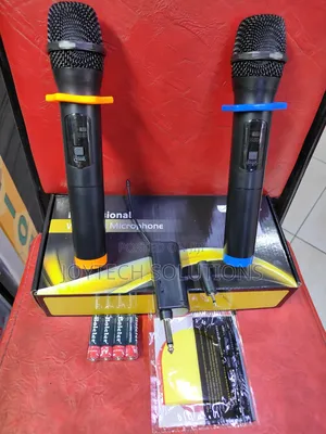 Two Wireless Microphone, Rechargeable Dual Cordless Handheld Dynamic