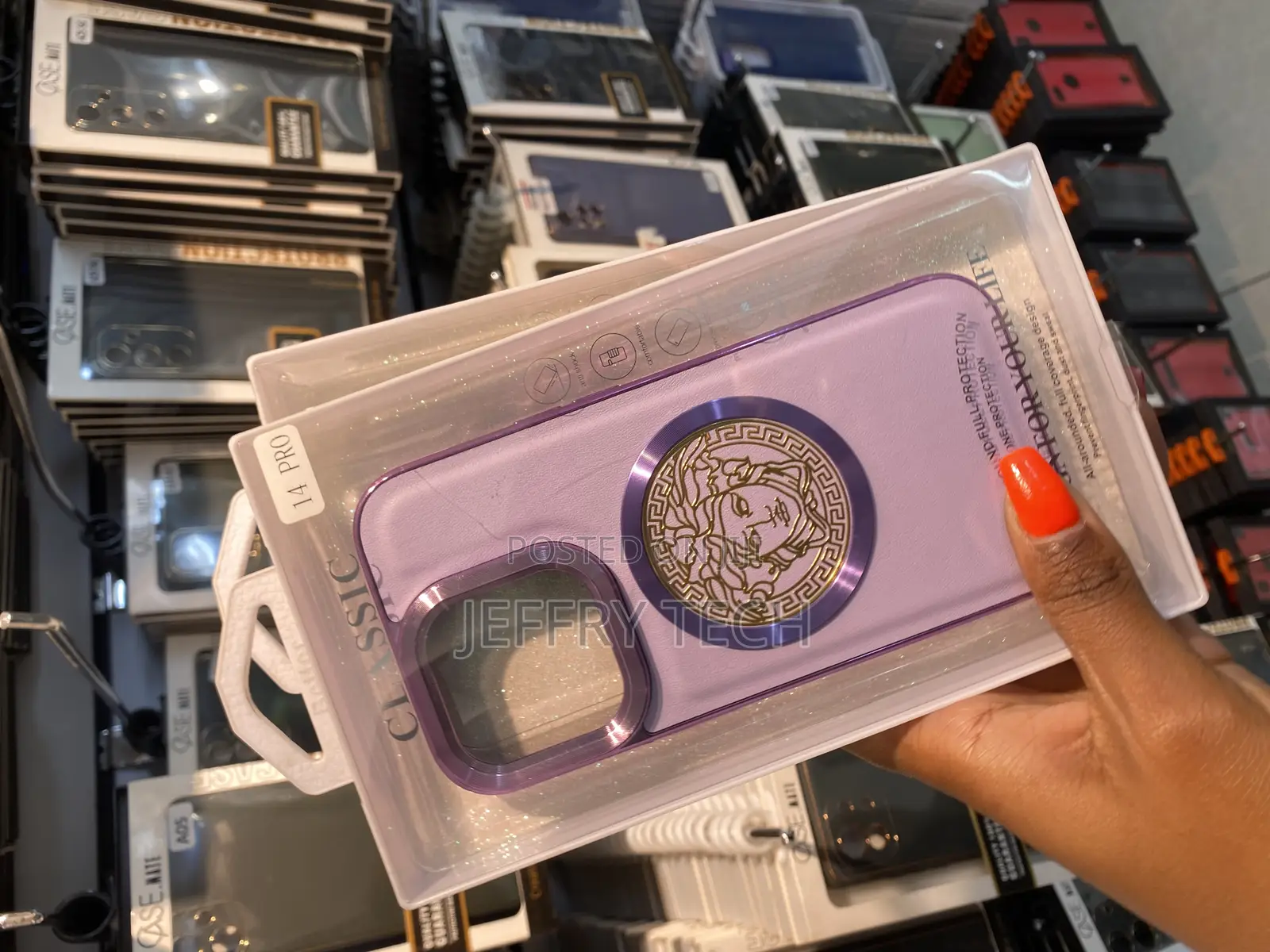 Lyteras Custom Cover Versace Logo for iPhone 14 Pro