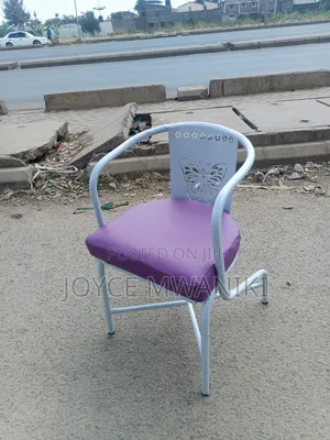 Purple and White Coated Hotel Chir,
