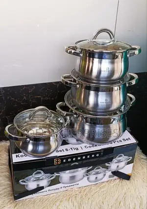 8 PCS Edenberg Cookware Stainless Steel