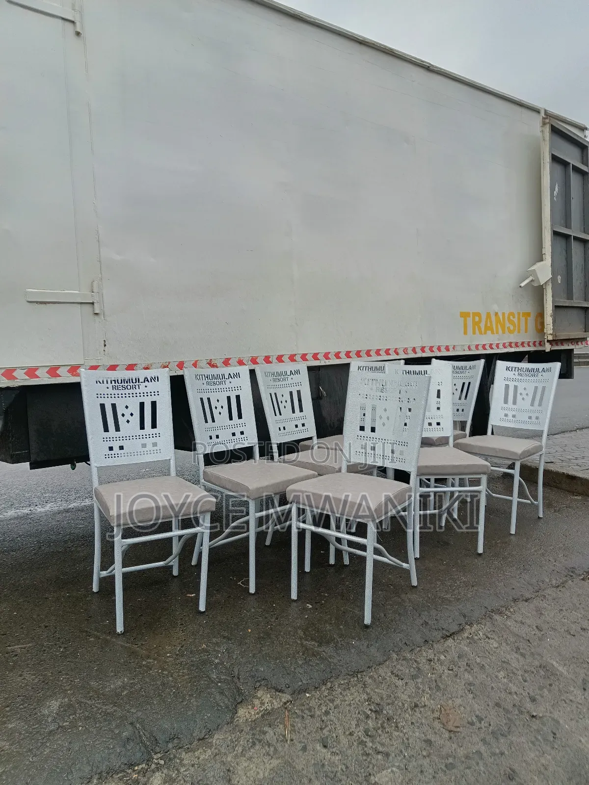 Light Grey Hotel Restaurant Chairs With Coated Frame 