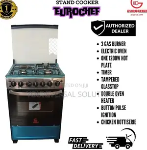 60*65 Eurochef Free Standing 3 +1 With Electric Oven