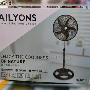 Ailyons Fs-1801 18′′ Inch Standing Fans, Black 