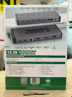 Usb C 15 in 1 Type C M.2 Ssd, Dp, Hdmi, 100w Pd3.0, Gigabit Rj4