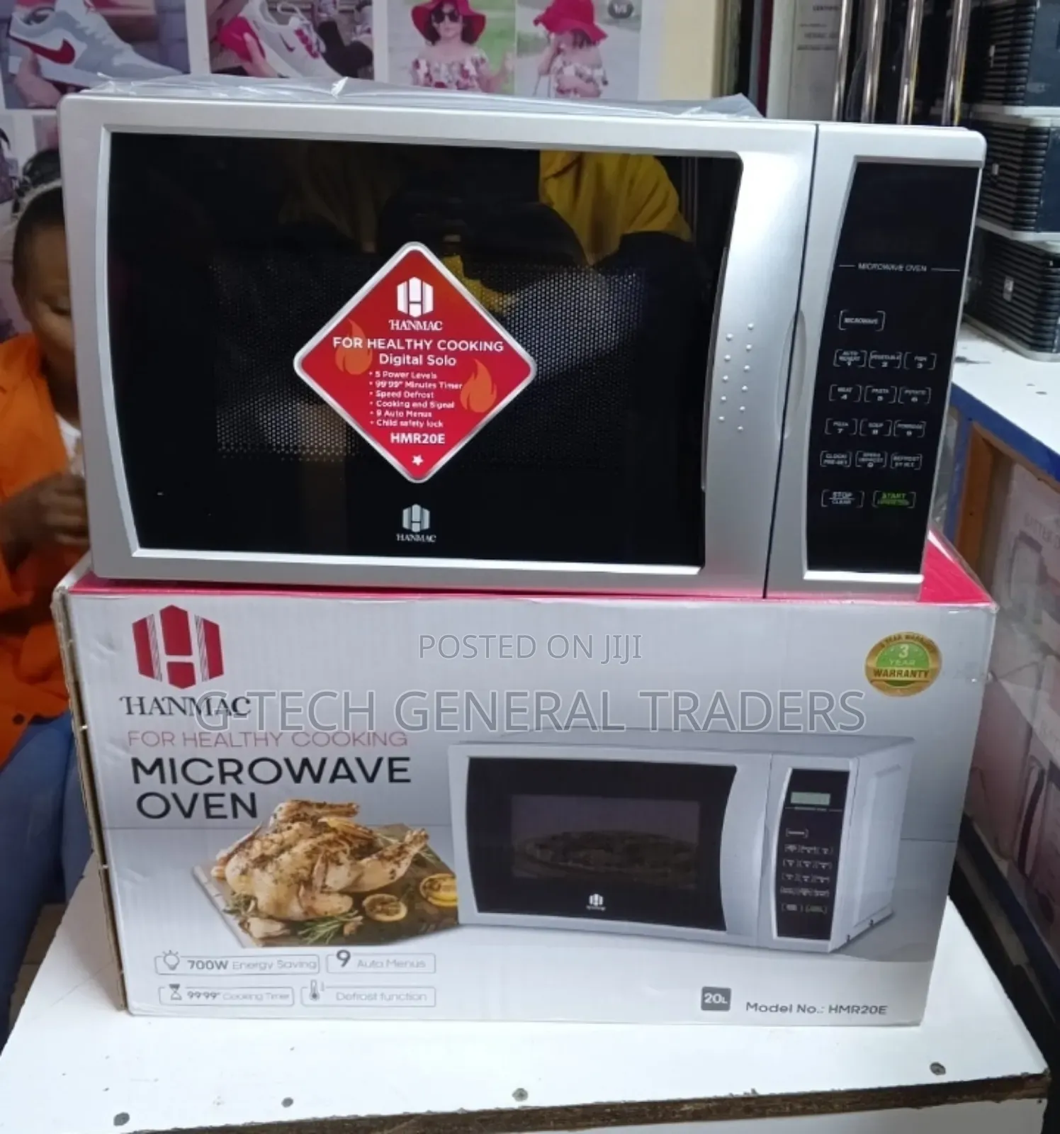 Hanmac 20l Digital Control Silver Microwave Oven