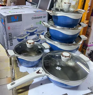 10 Pcs Bw Healthy Ceramic Cookware