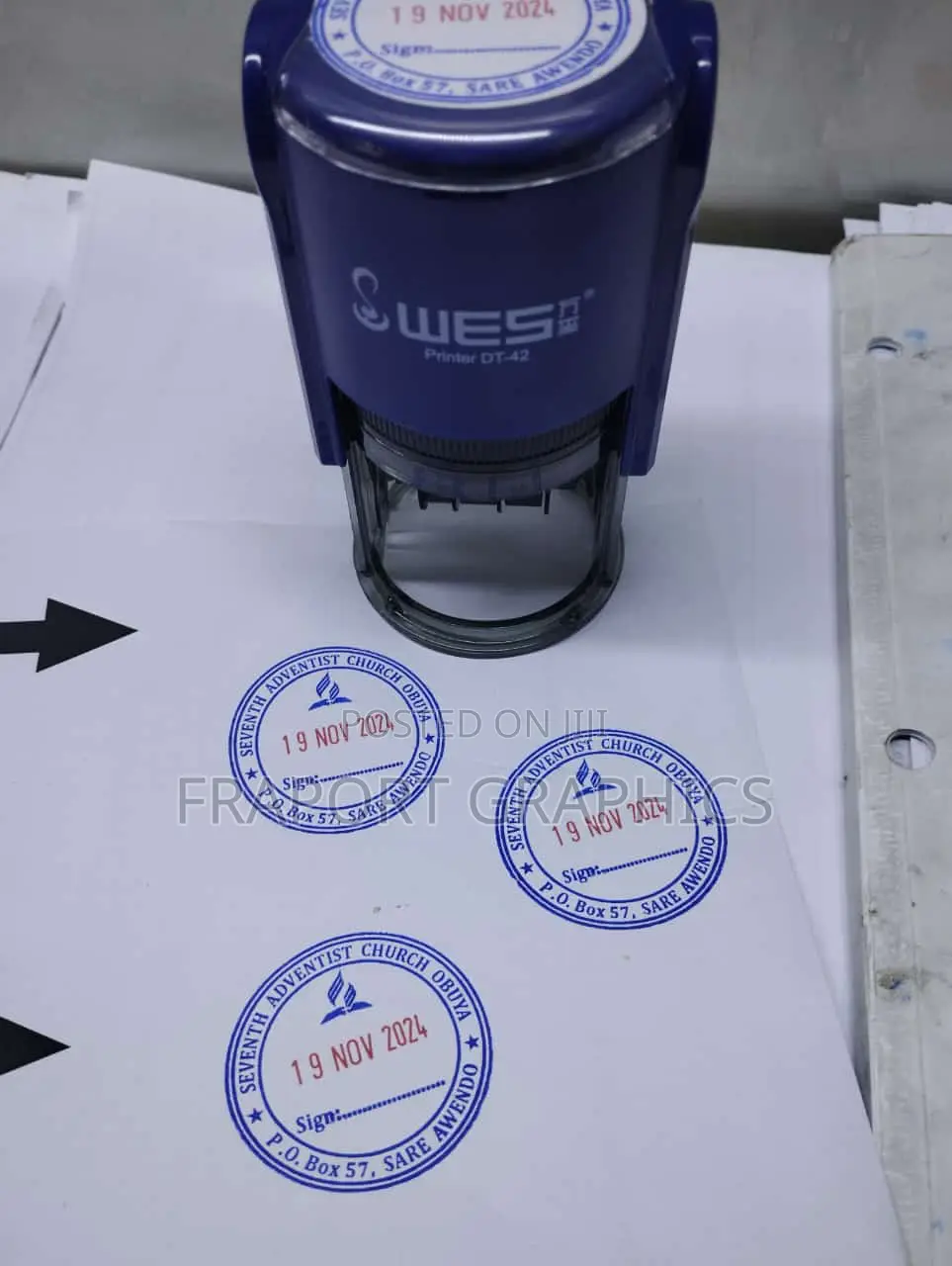 Self Inking Rubber Stamps With Adjustable Dates