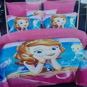 Pink Cartoon Themed Kids Duvet