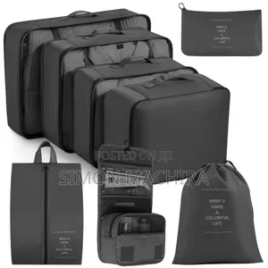 8pcs Luggage Travel Organizers for Suitcase With Toiletry Case