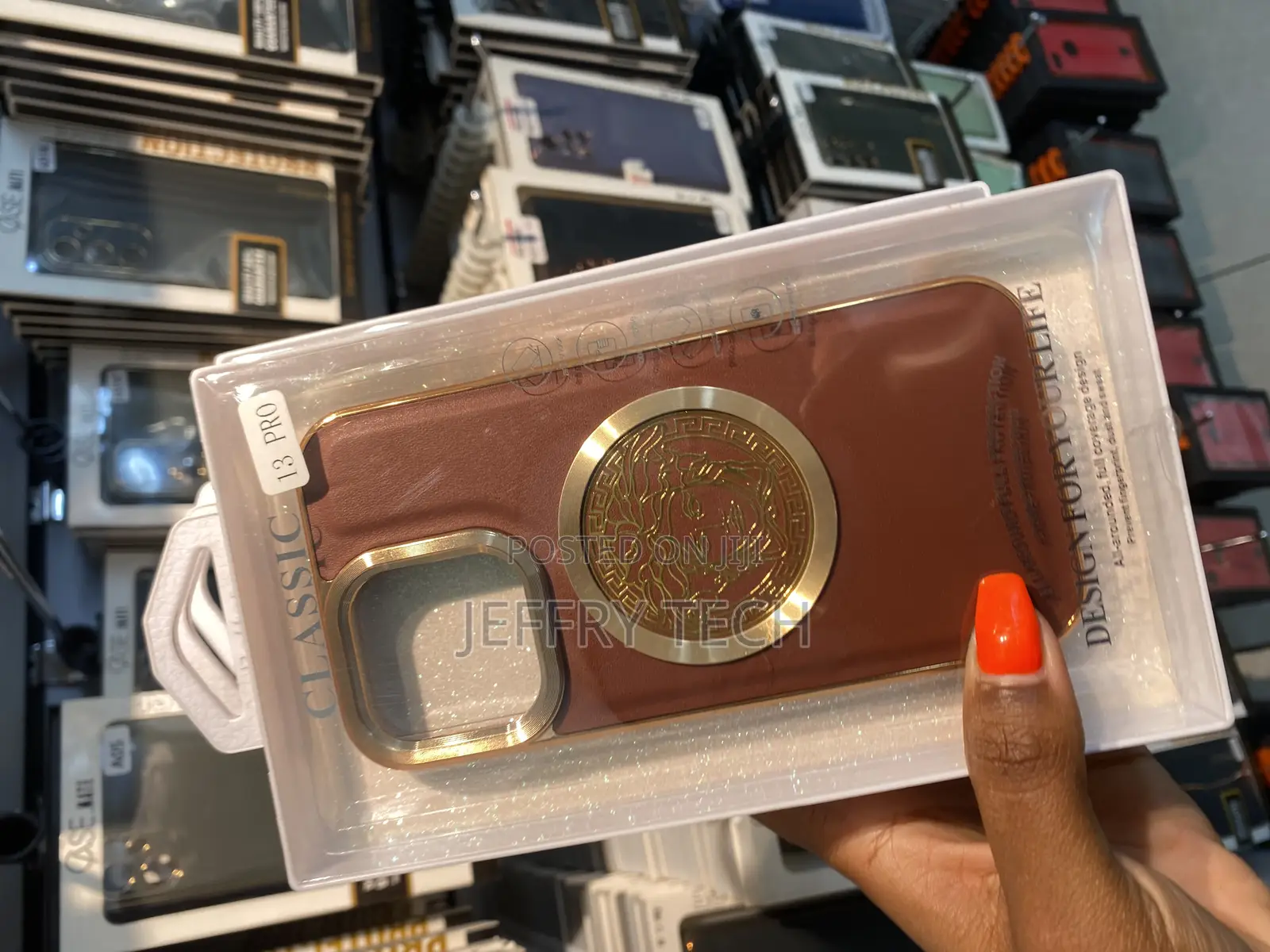 Suede Case for iPhone 13 Versace Luxury Back Case