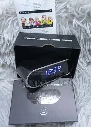 New,Table Clock Wifi Camera With Portable and Easy to Move Around