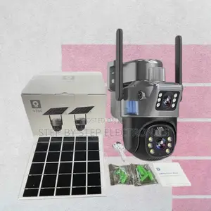 Wireless 4g Simcard PTZ Solar Security Camera With Dual Hd Lenses