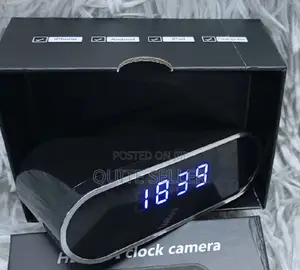 Round Alarm Clock Camera Full Hd 1080p Wifi Spy Hidden