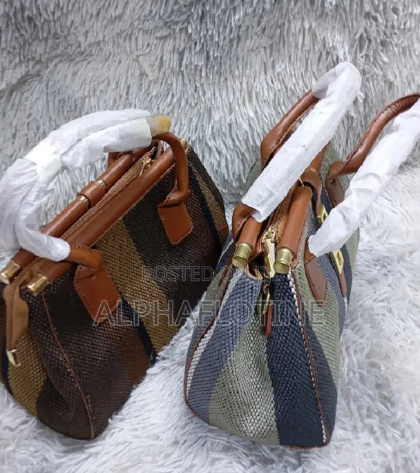 Canvas and Pu Leather Patchwork Handbag