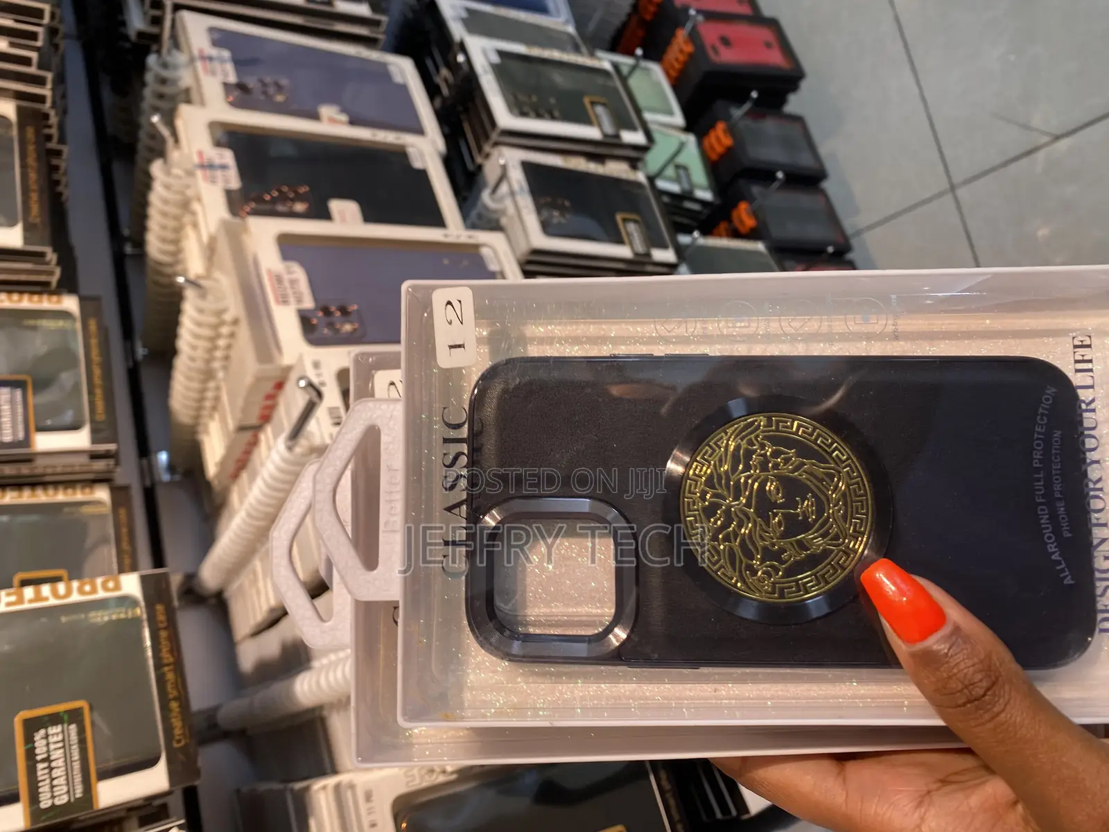 Veques Versace Logo Luxury Back Case for iPhone 12