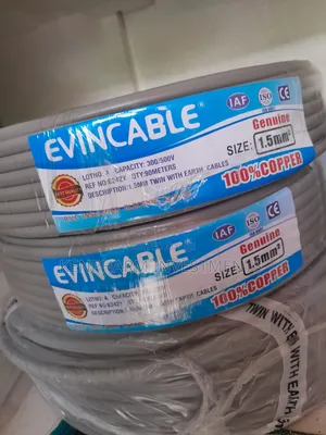 1.5mm Twin With Earth Cables, Copper, Evincable, Evc9202