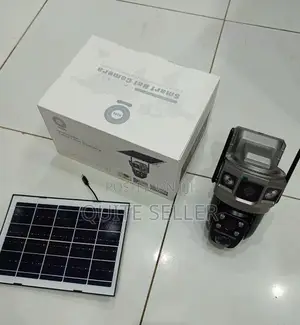 Classic Wifi Solar Powered CCTV Camera With Double Lens- Use V380 Pro