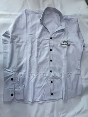 White and Black Buttons Blouse