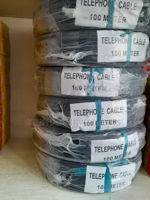 Telephone Cable 100 Meters Roll; Black