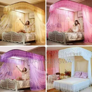 Two Stand Rail Mosquito Net With Sliding Rails