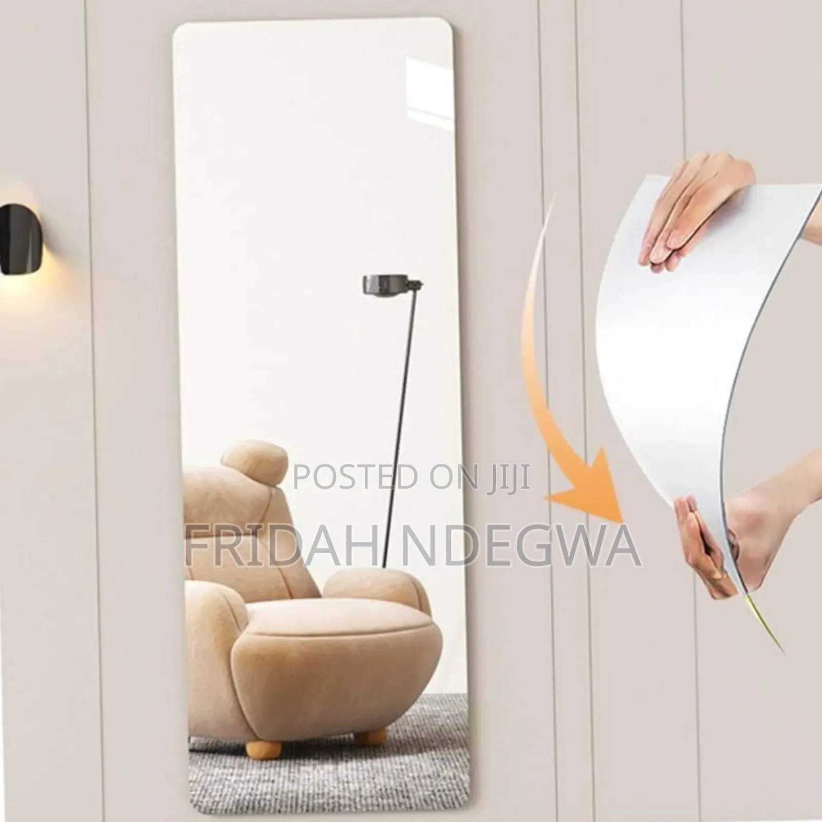 Unbreakable Acrylic Mirror / Self Adhesive Mirrors*   - Rectangular