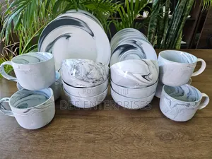24pcs Marble Ceramic Dinner Set