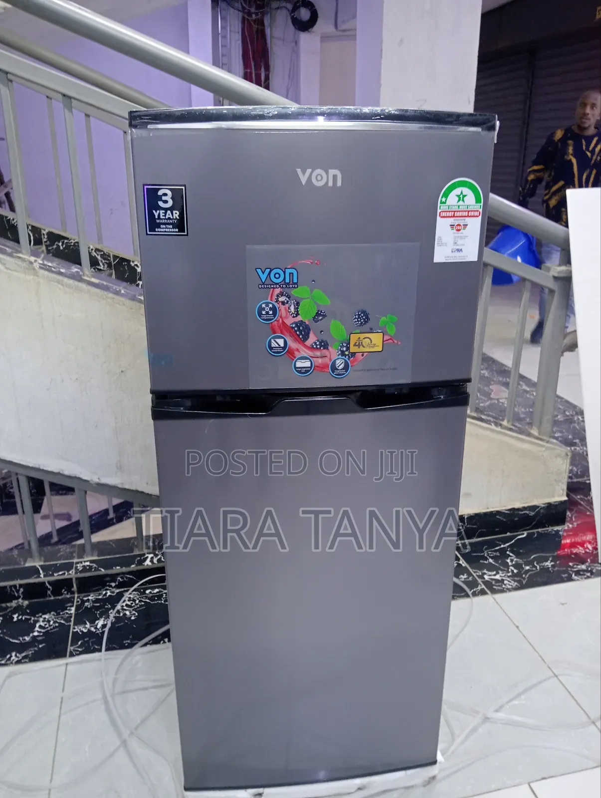 Von 175 Litres Double Door Fridge Direct Cool