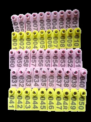 Farm Use Slim Ear Tags For Sheep Goats