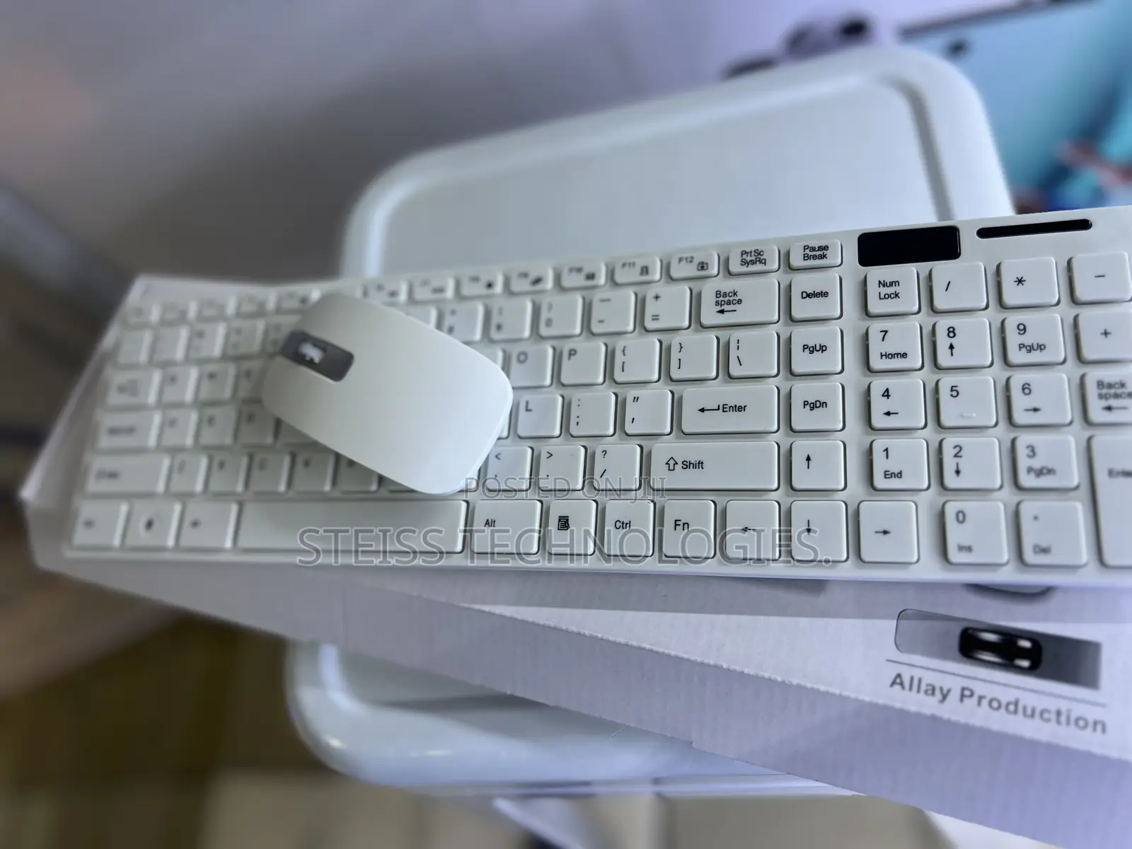 White Wireless Keyboard and Mouse