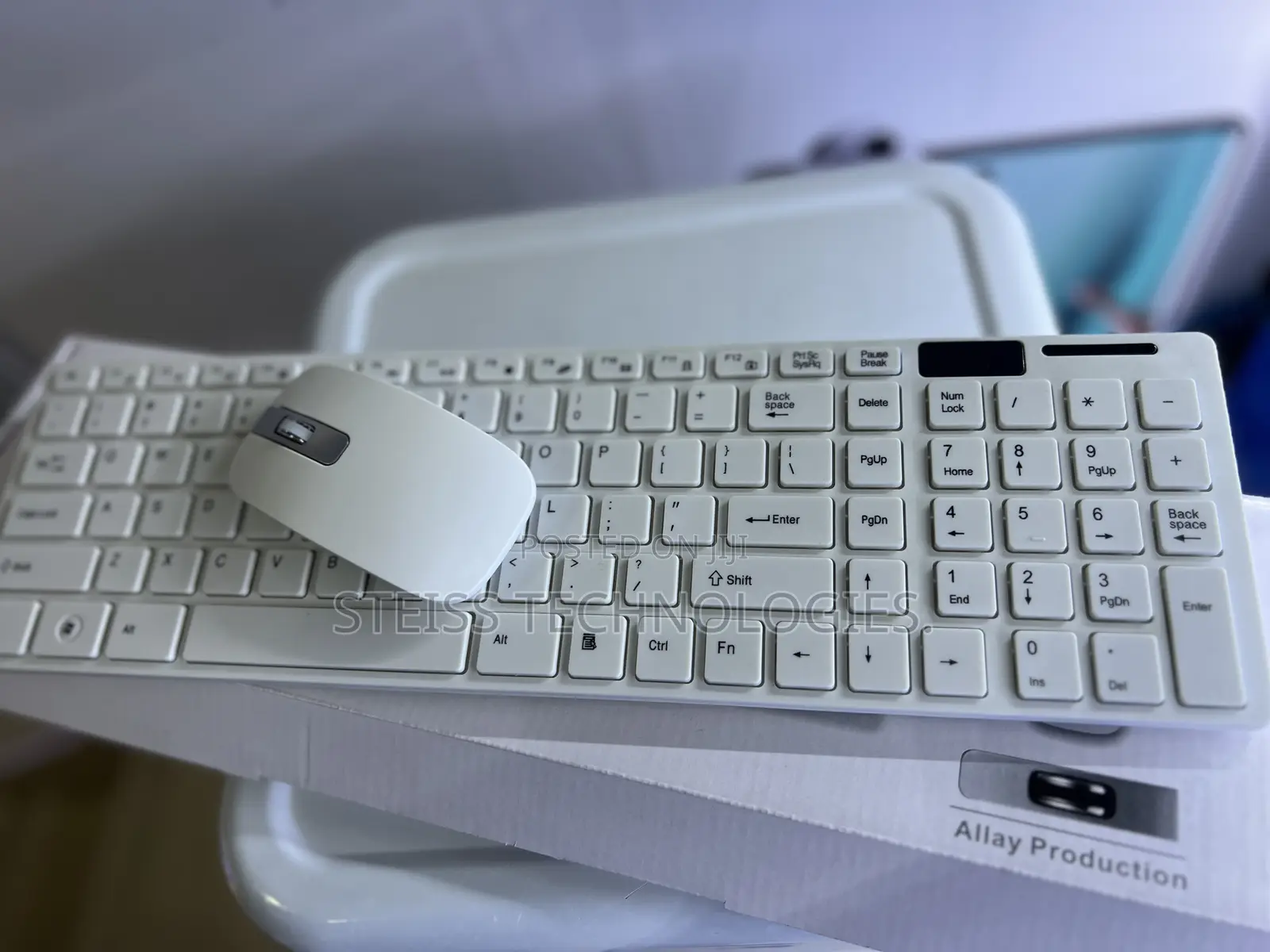White Wireless Keyboard and Mouse