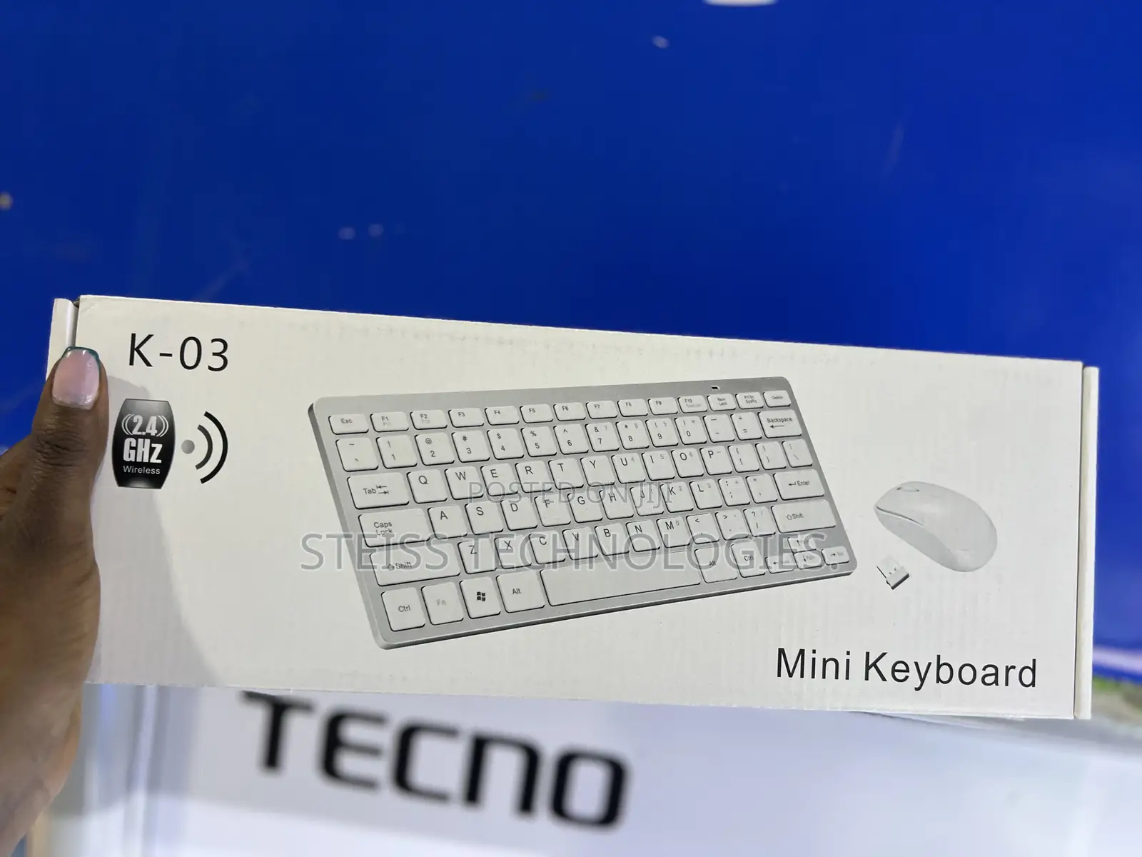 White Wireless Keyboard and Mouse