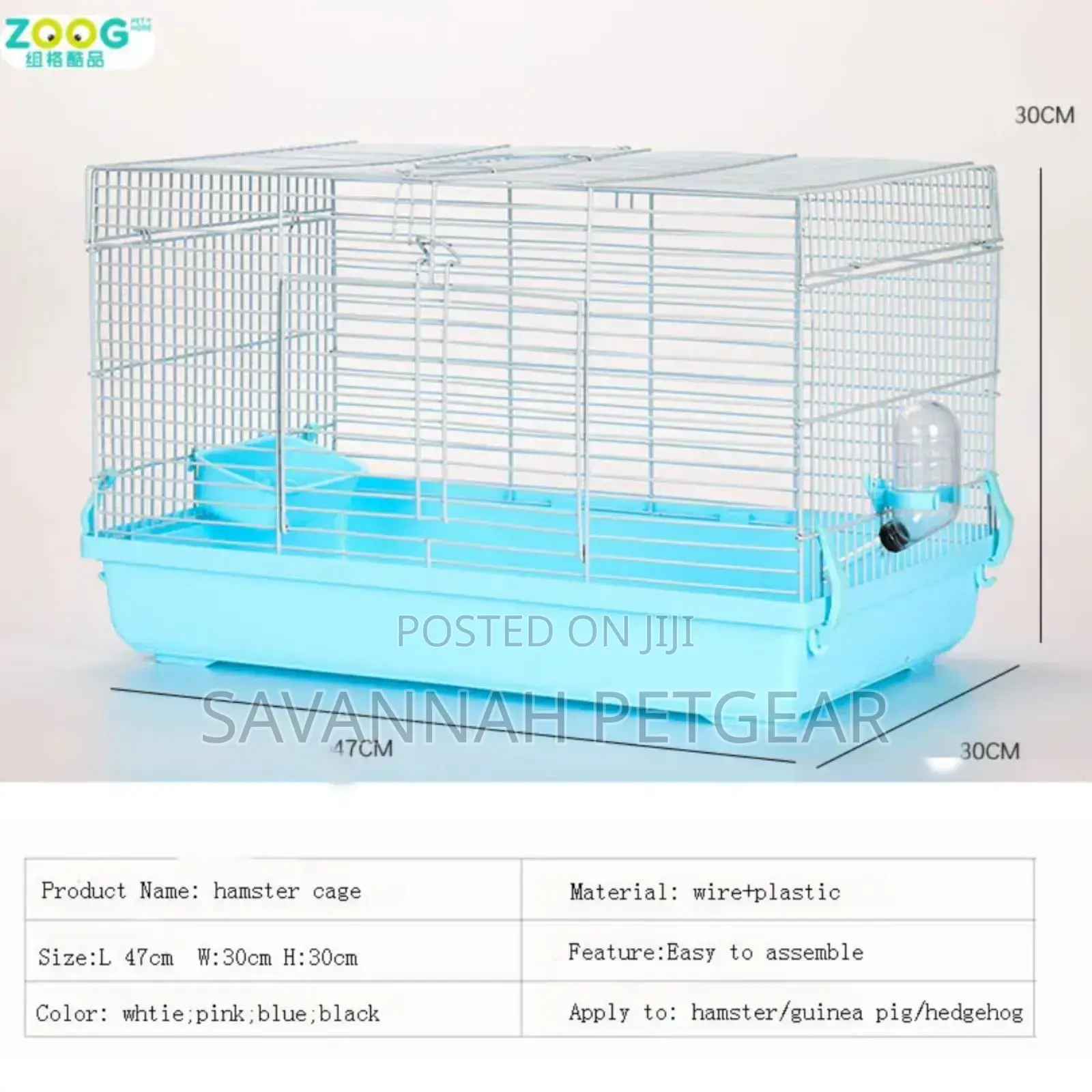 Syrian Wire Hamster Cage for Hamster; Hedgehog