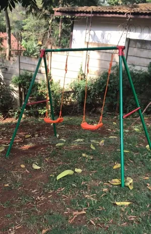 Kids Double Swing Set – Outdoor Playground Garden Fun