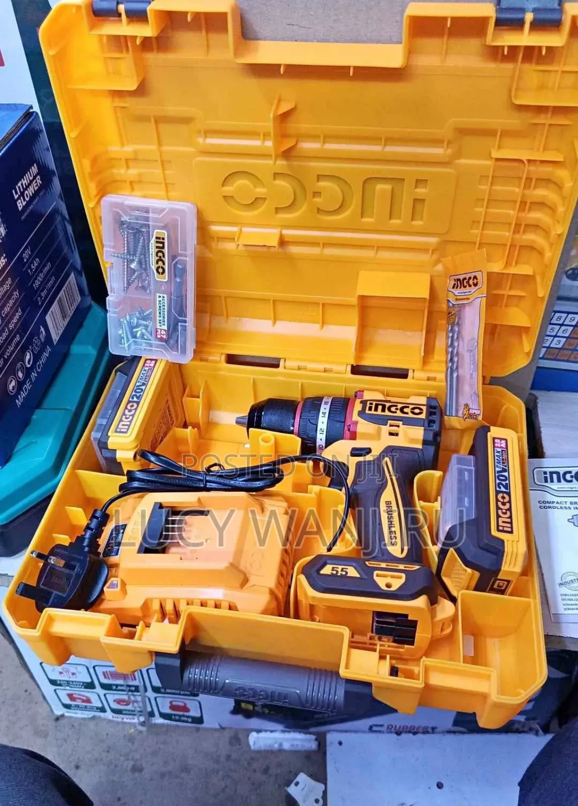 Ingco Brushless Impact Rechargeable Lithium Ion Drill