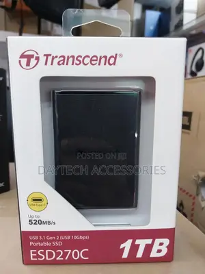 Transcend 1tb Usb 3.1 Gen 2 Usb Type C Portable Ssd, Esd270c