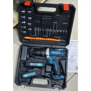 Bosch 48v Cordless Drill With 2 Battery Bits, Accessories