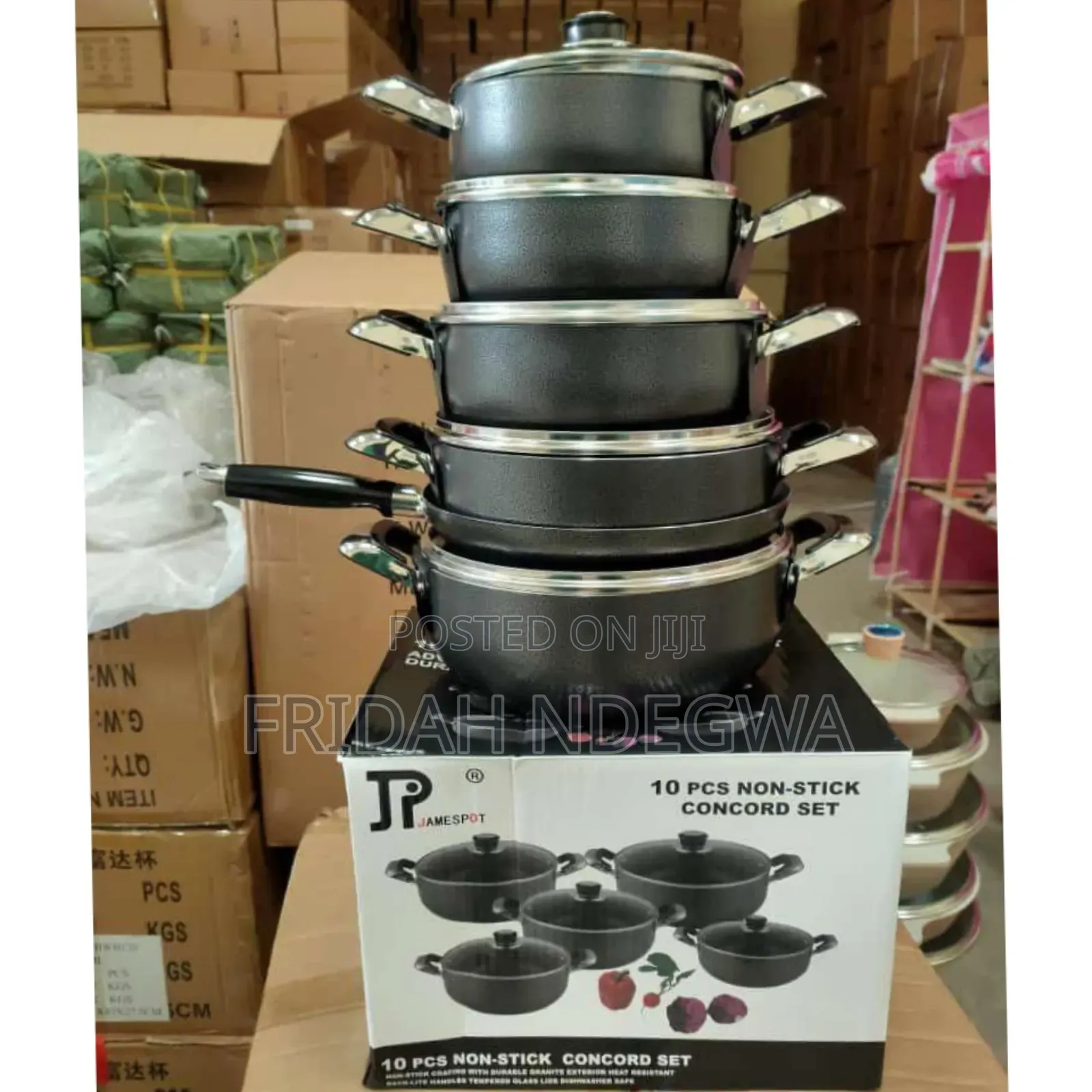 James Pot Black Cookware Set