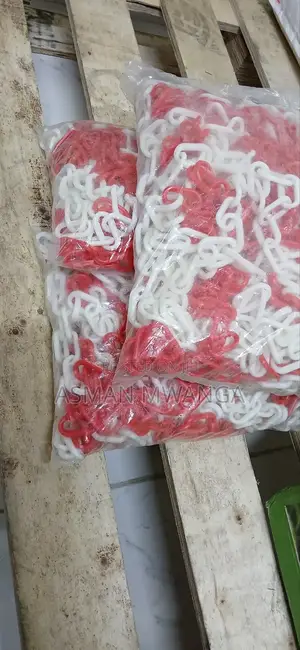 Pvc Security Barrier Chain Red White 25mtrs