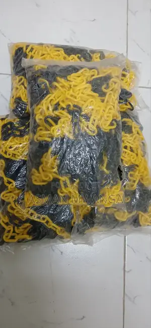 Safety Barrier Chain Yellow Black 25mtrs