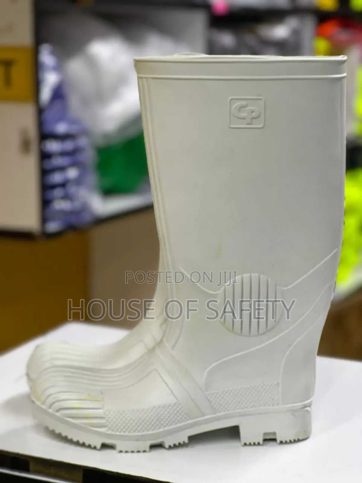 Black And White Workmaster Gumboots.