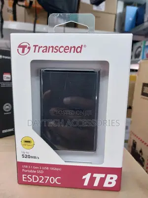 Transcend 1tb Usb 3.1 Gen 2 Usb Type C Portable Ssd, Esd270c