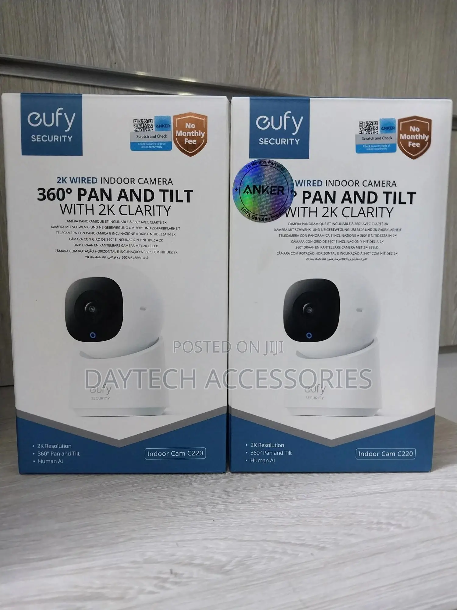 Eufy Security Indoor Cam C220, a Wired Indoor Security Camera.